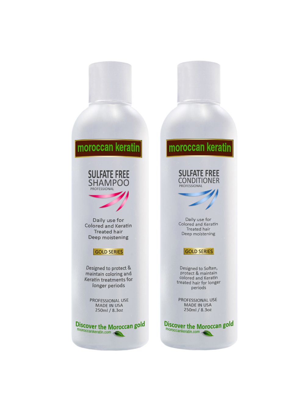 Moroccan Keratin BULK BUY 12PC GOLD SERIES Sulfate Free Shampoo & Conditioner 12pc SET